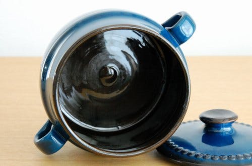 スウェーデン/GABRIEL/ガブリエル釜/陶器のキャセロール（ブルー