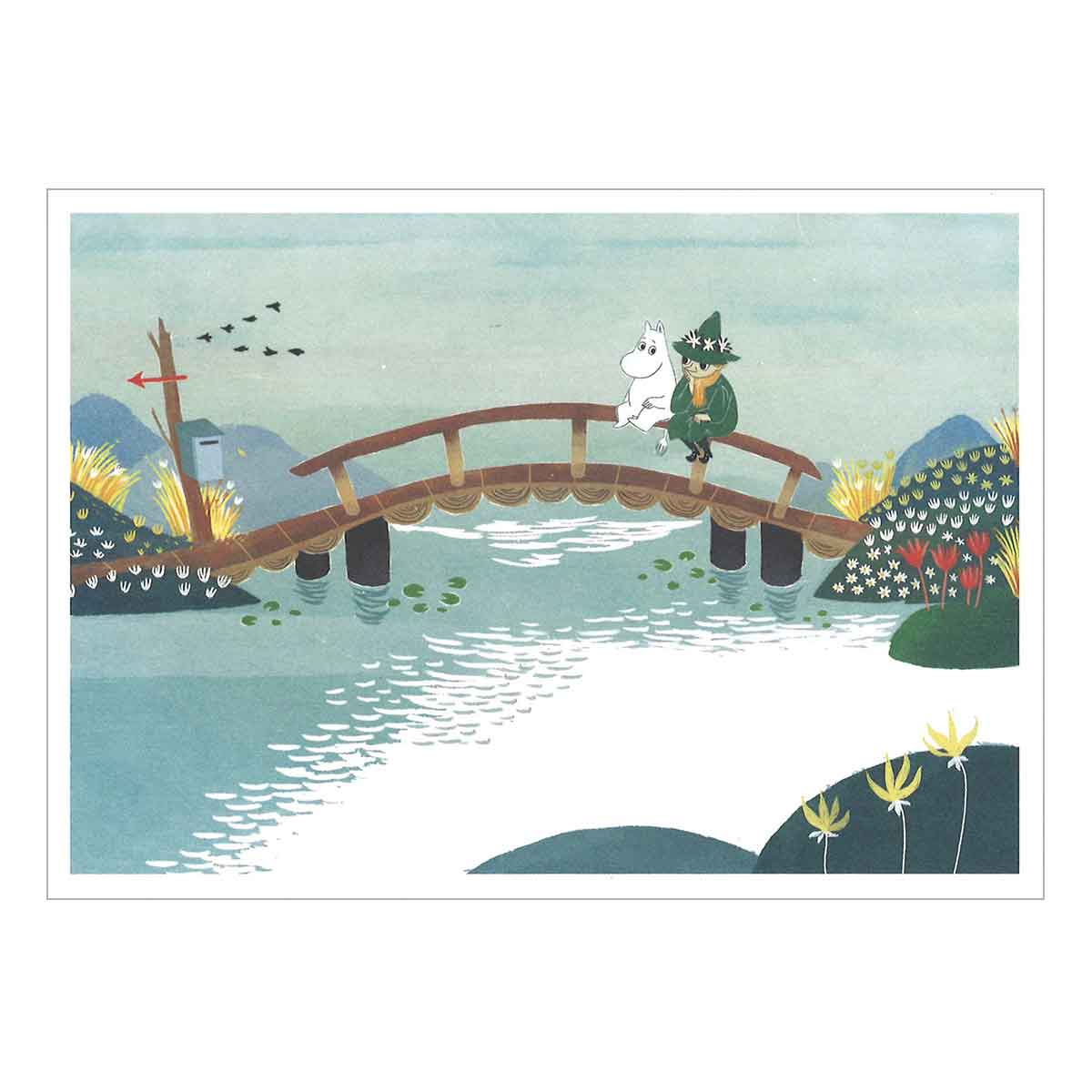 Moomin ムーミン Karto カルト ポストカード ( 橋の上のムーミンと