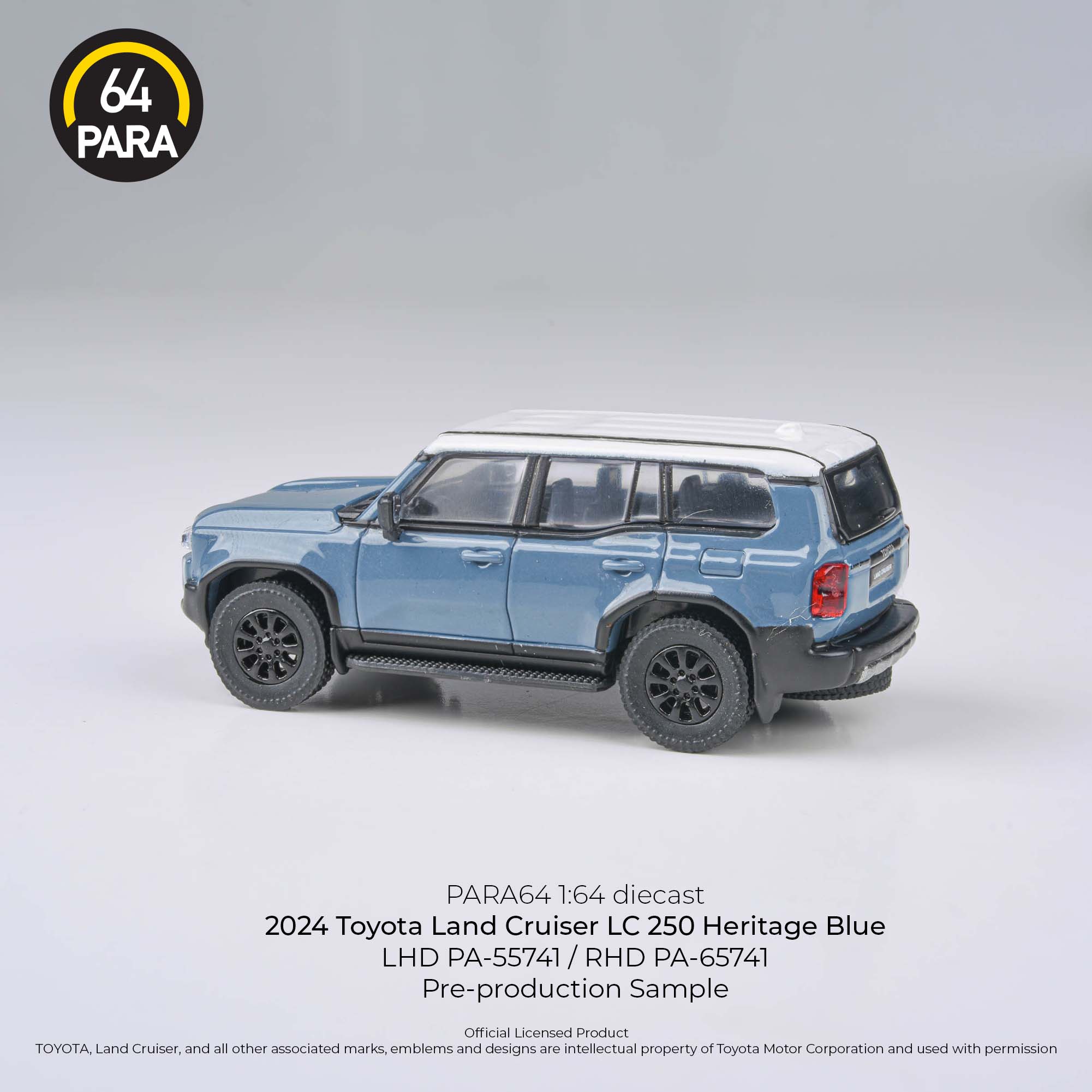 PARA64 1:64 2024 Land Cruiser 250 Prado Heritage Blue RHD
