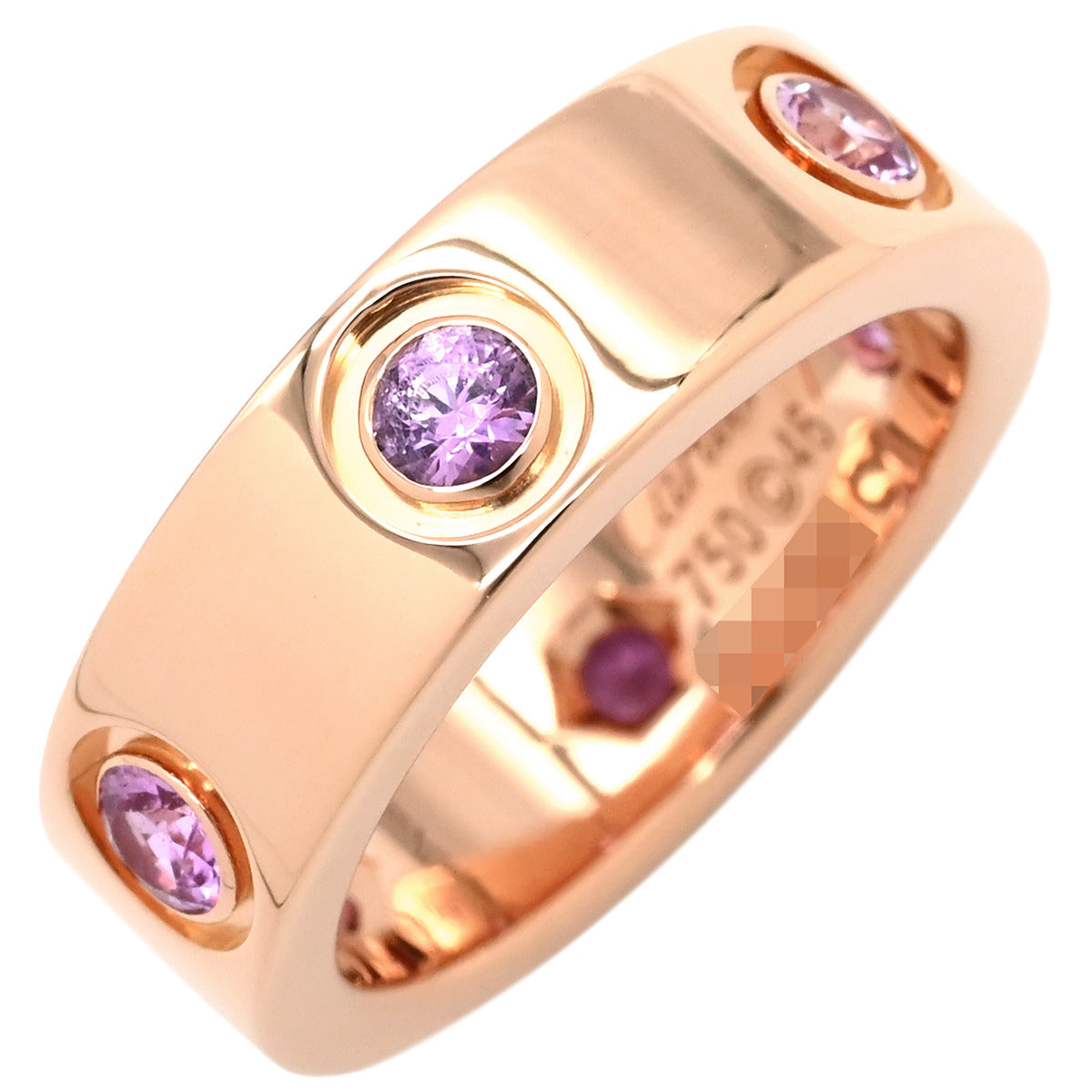 カルティエ Cartier ラブリング ピンクサファイア ピンクゴールド #46