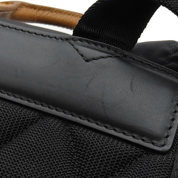 バーバリー BURBERRY チェーン バックパック ブラック×ブラウン