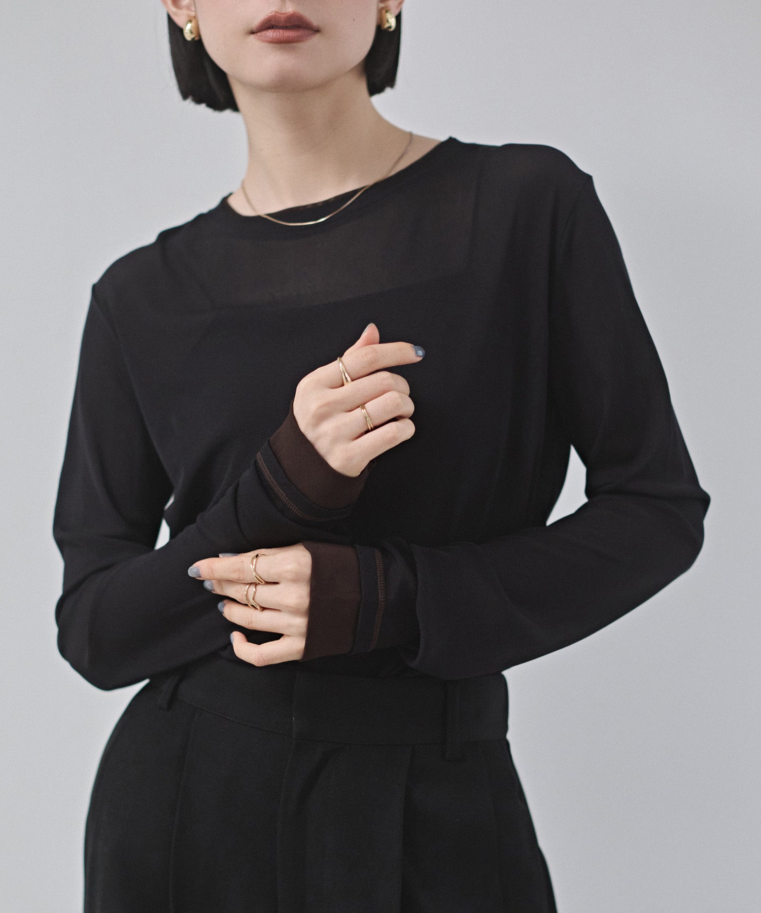 パワーネット バイカラー シアートップス