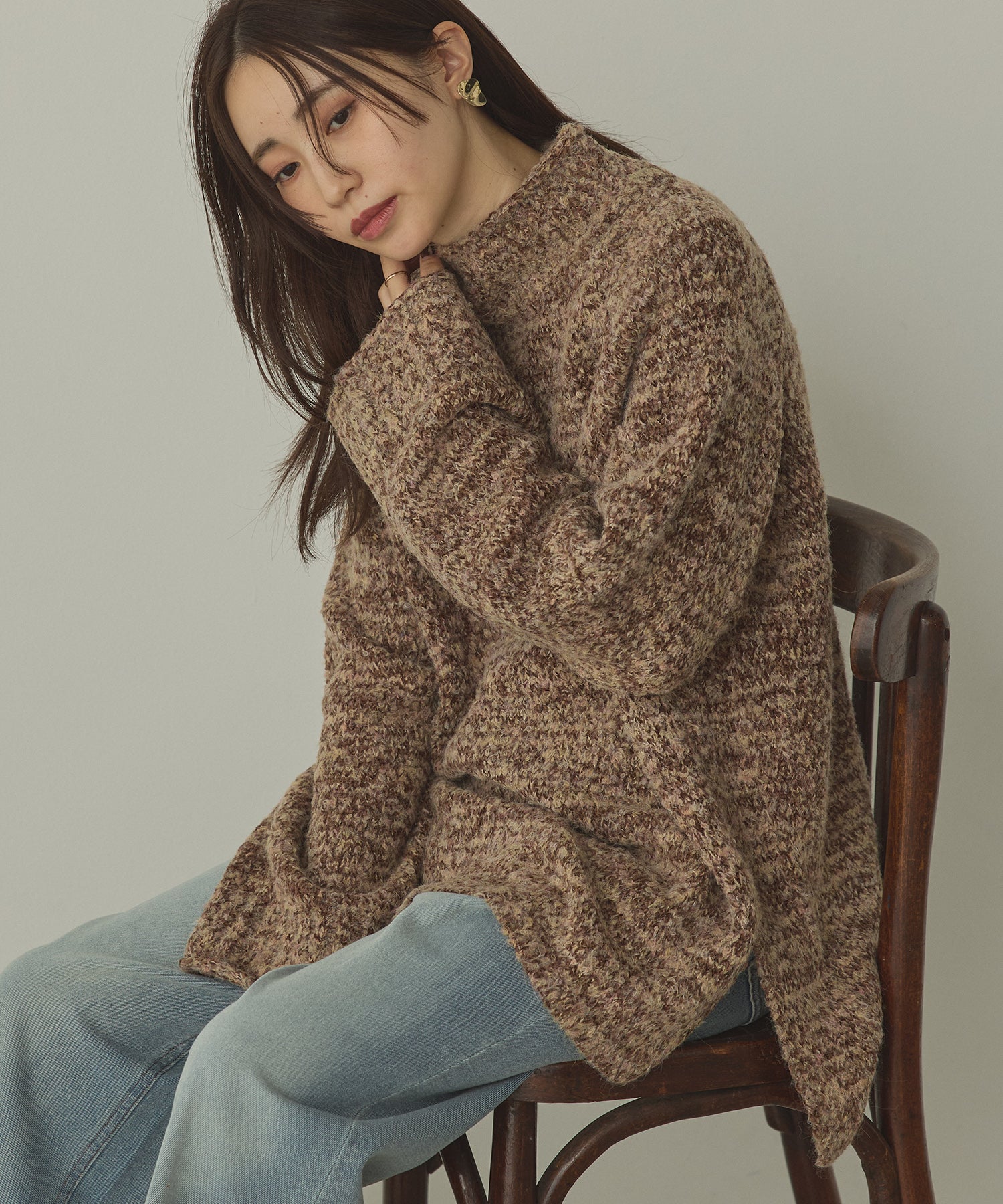 ブークレミックス ハイネックニット