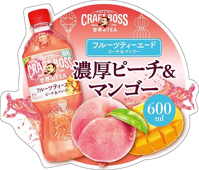 サントリー クラフトボス フルーツティー ピーチ＆マンゴー（600ml