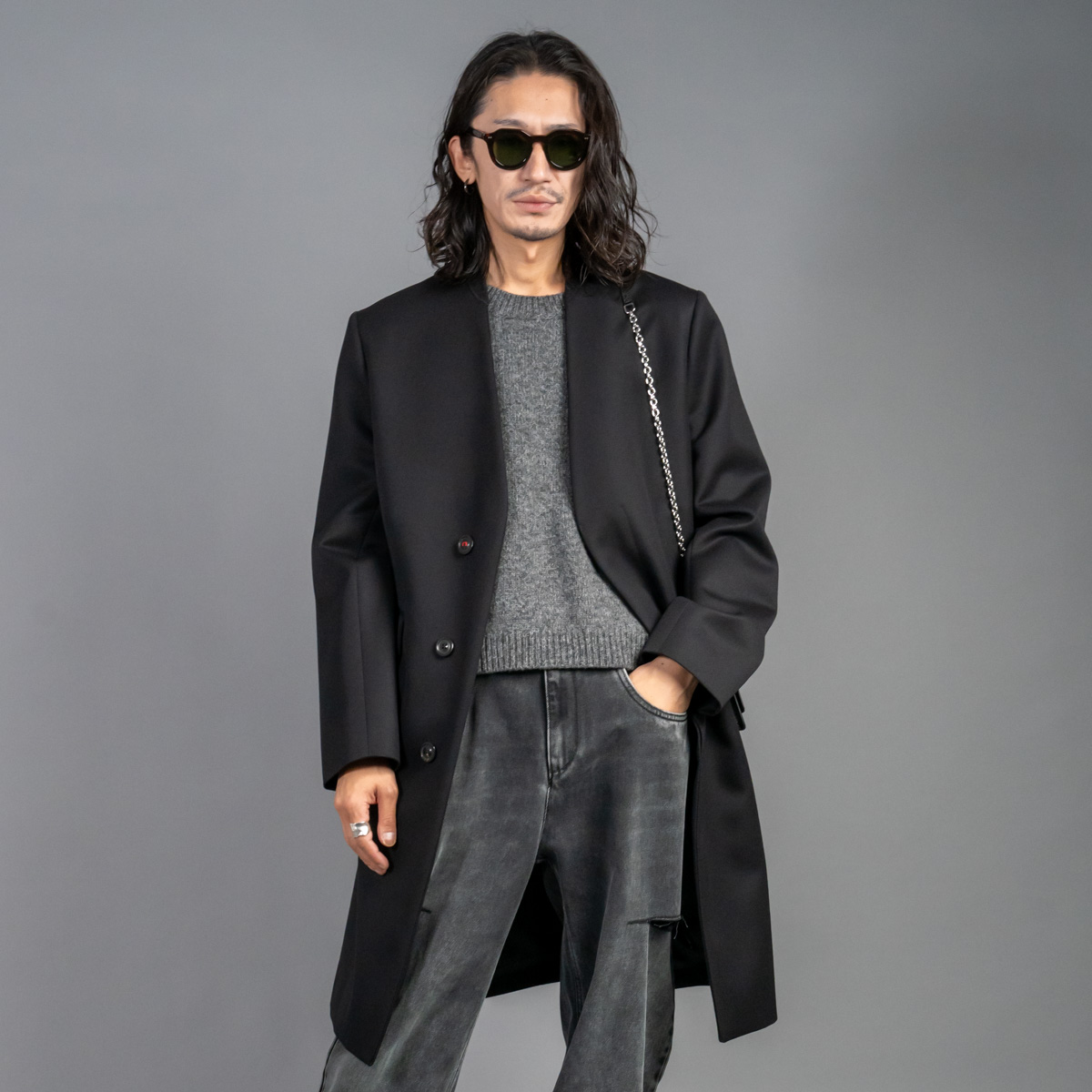 メゾンマルジェラ ノーカラーコート | HUES 福岡セレクトショップ