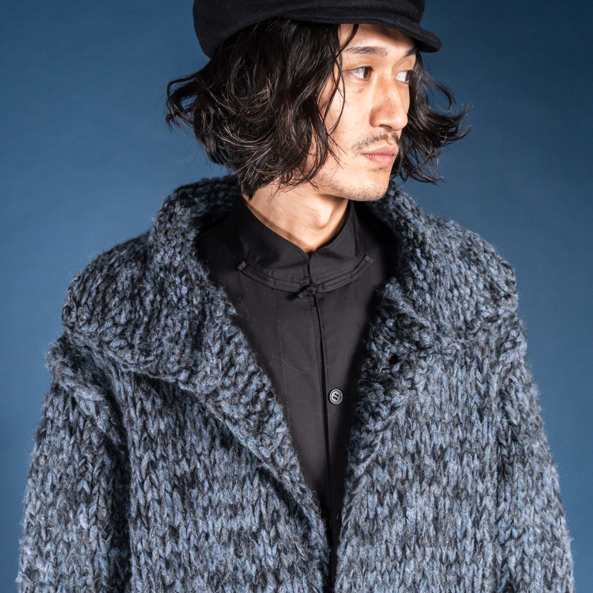 YOHJI YAMAMOTO 25AW ショールカラーロングニットカーディガン | HUES