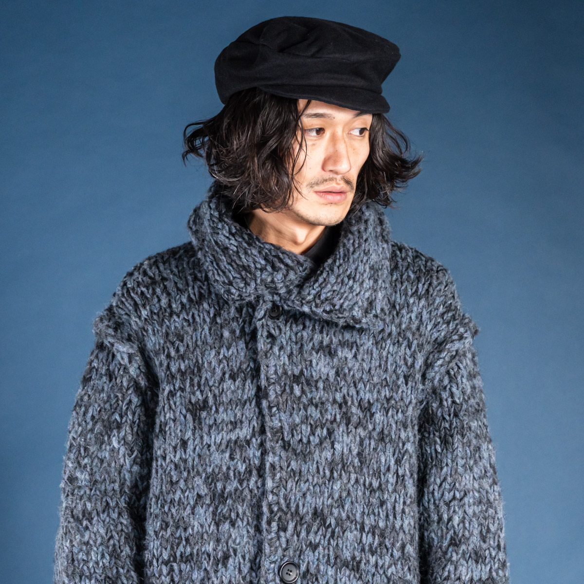 YOHJI YAMAMOTO 25AW ショールカラーロングニットカーディガン | HUES