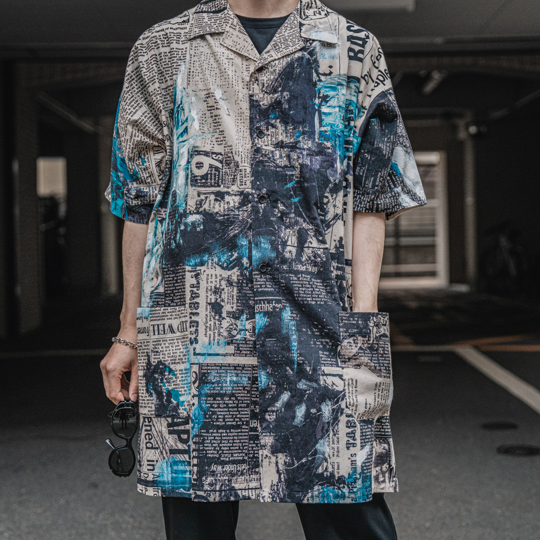 ヨウジヤマモト2022SS YUUKA ASAKURA NEWSPAPER GUN SLEEVES OPEN