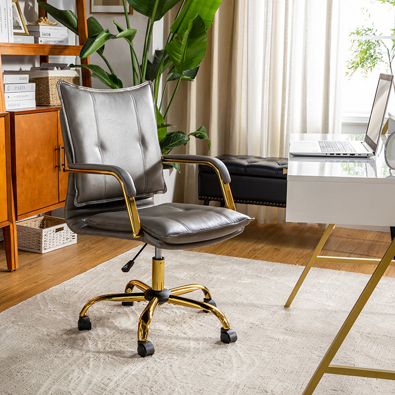 Michele Vegan Leather Task Accent Chair - HULALA HOME