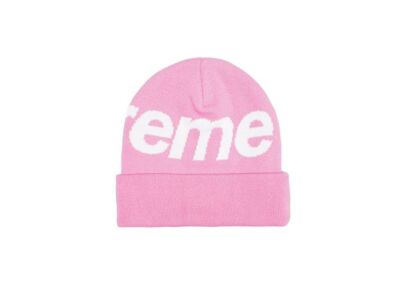 Supreme Big Logo Beanie Pink | eBay