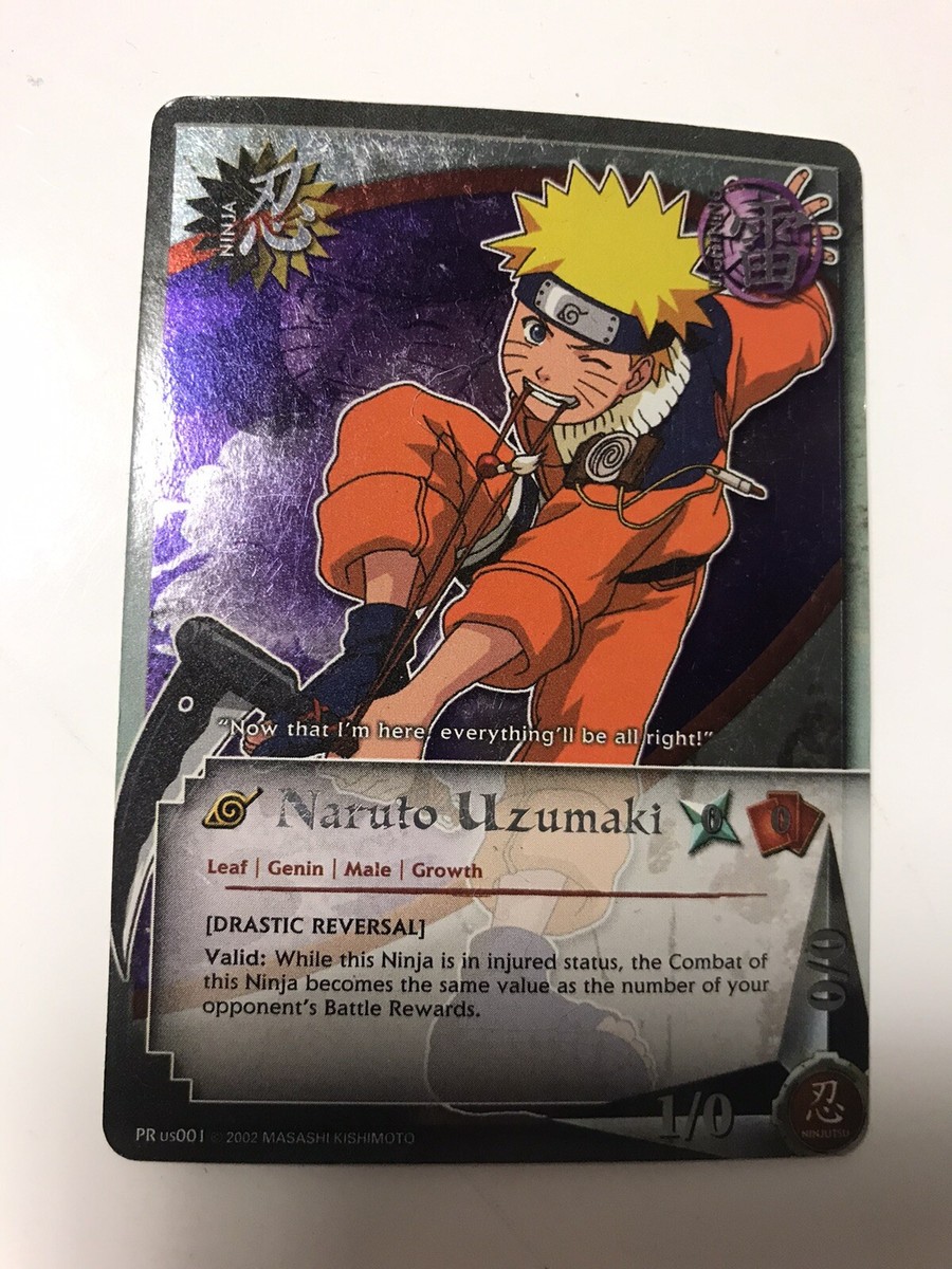 2002 NARUTO COLLECTIBLE CARD GAME NINJA LIGHTNING 001 NARUTO