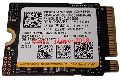 KIOXIA BG6 512GB GEN4 x4 NVMe PCIe M2 2230 SSD KBG60ZNS512G DELL
