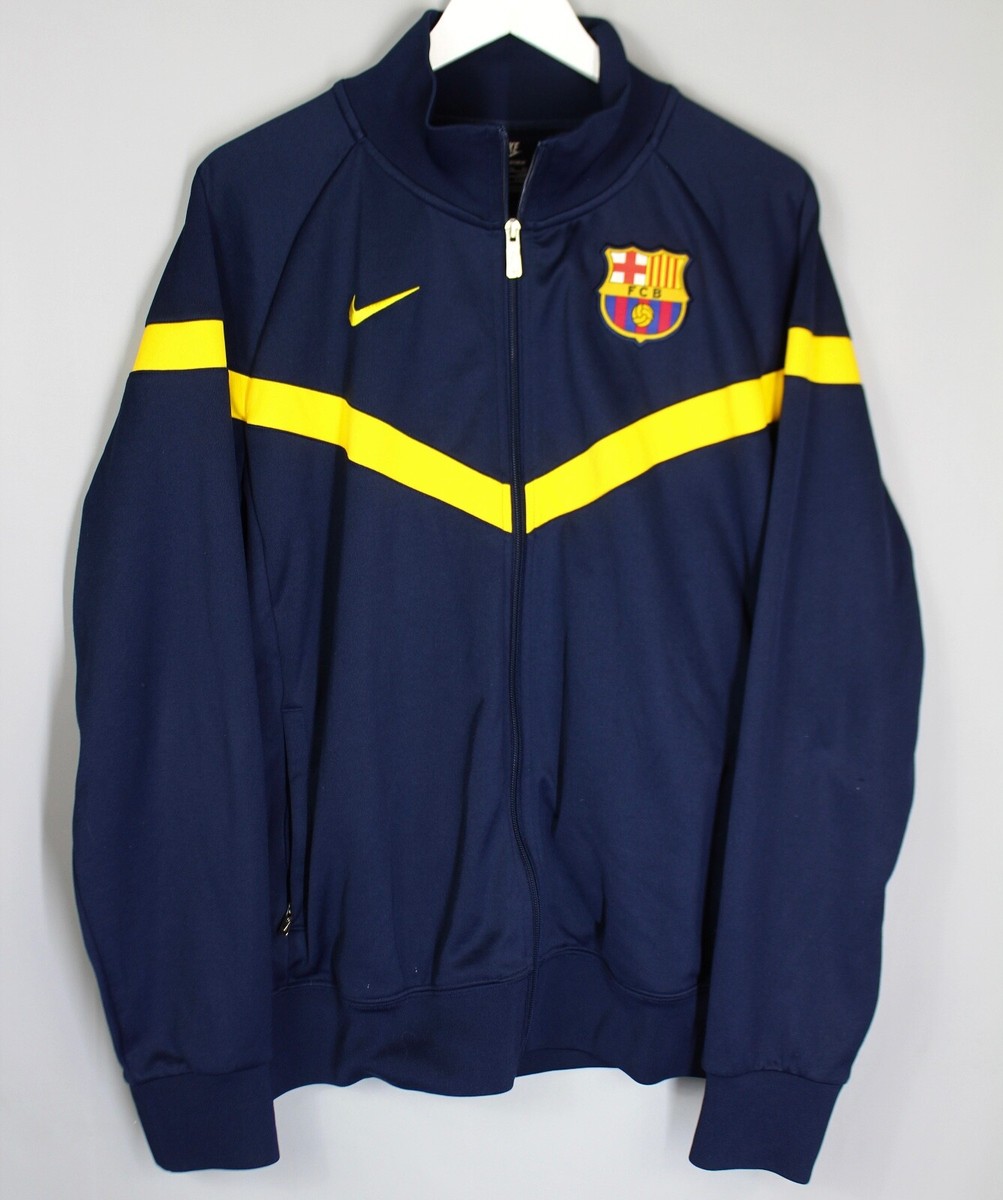 FC BARCELONA FOOTBALL JACKET ORIGINAL NIKE SIZE XL TRACK TOP FULL