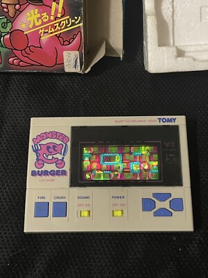 Vintage RARE Monster Burger Tomy LSI Game Multicolor laser 6000