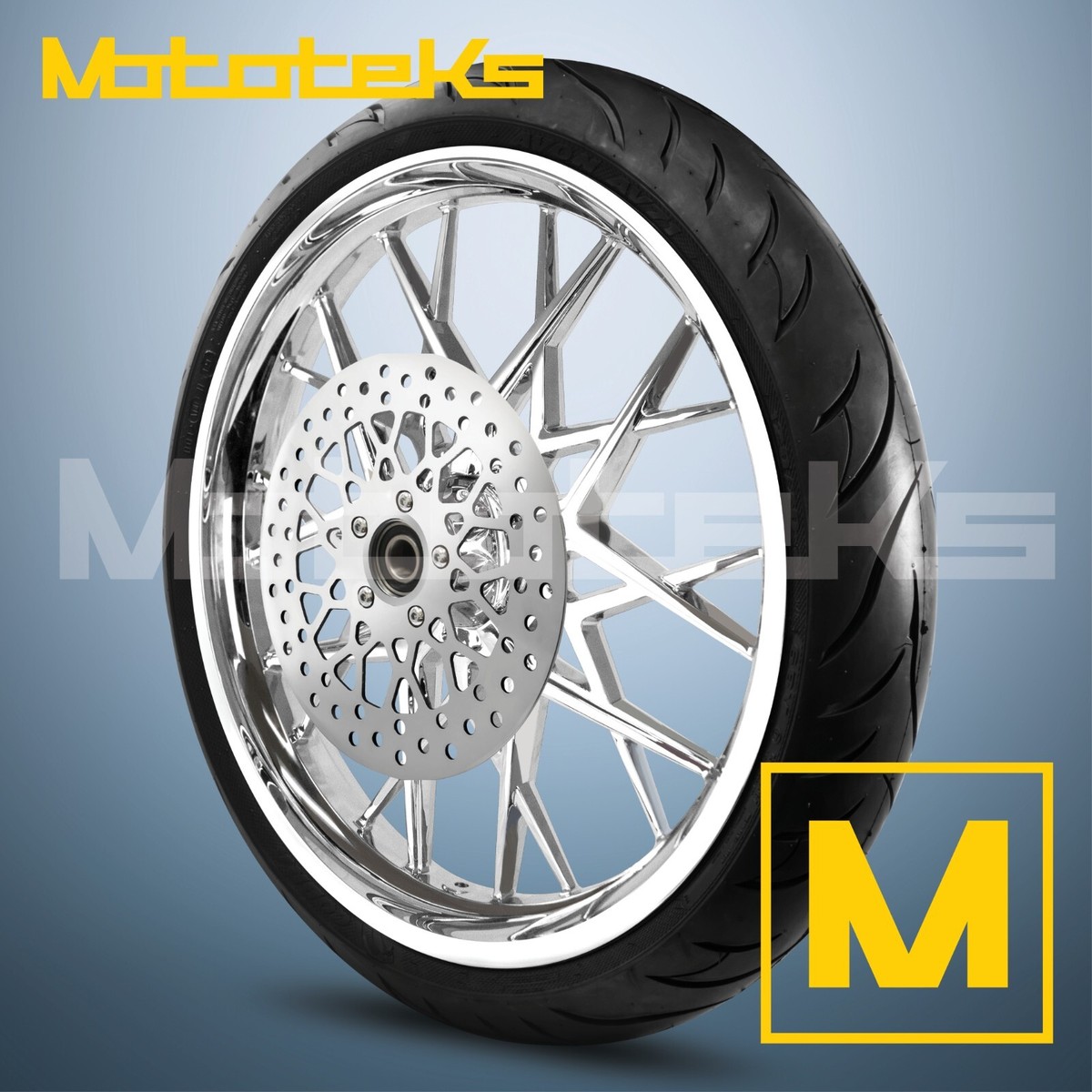 21X3.5 RAZOR MAG WHEEL CHROME FOR HARLEY SOFTAIL SPORTSTER DYNA