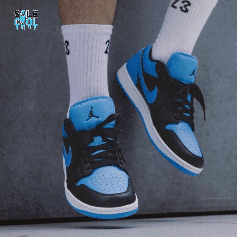 Nike Air Jordan 1 AJ1 Low University Blue Black Shoes 553558-041