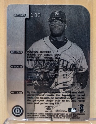 1999 Skybox Molten REAL METAL Supernatural Xplosion Ken Griffey Jr