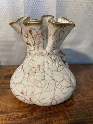 Vintage Lefton Floral Porcelain Hand Painted Vase #50440 | eBay
