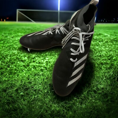 Adidas Adizero 21 Black White Football Cleats Men's Size 13