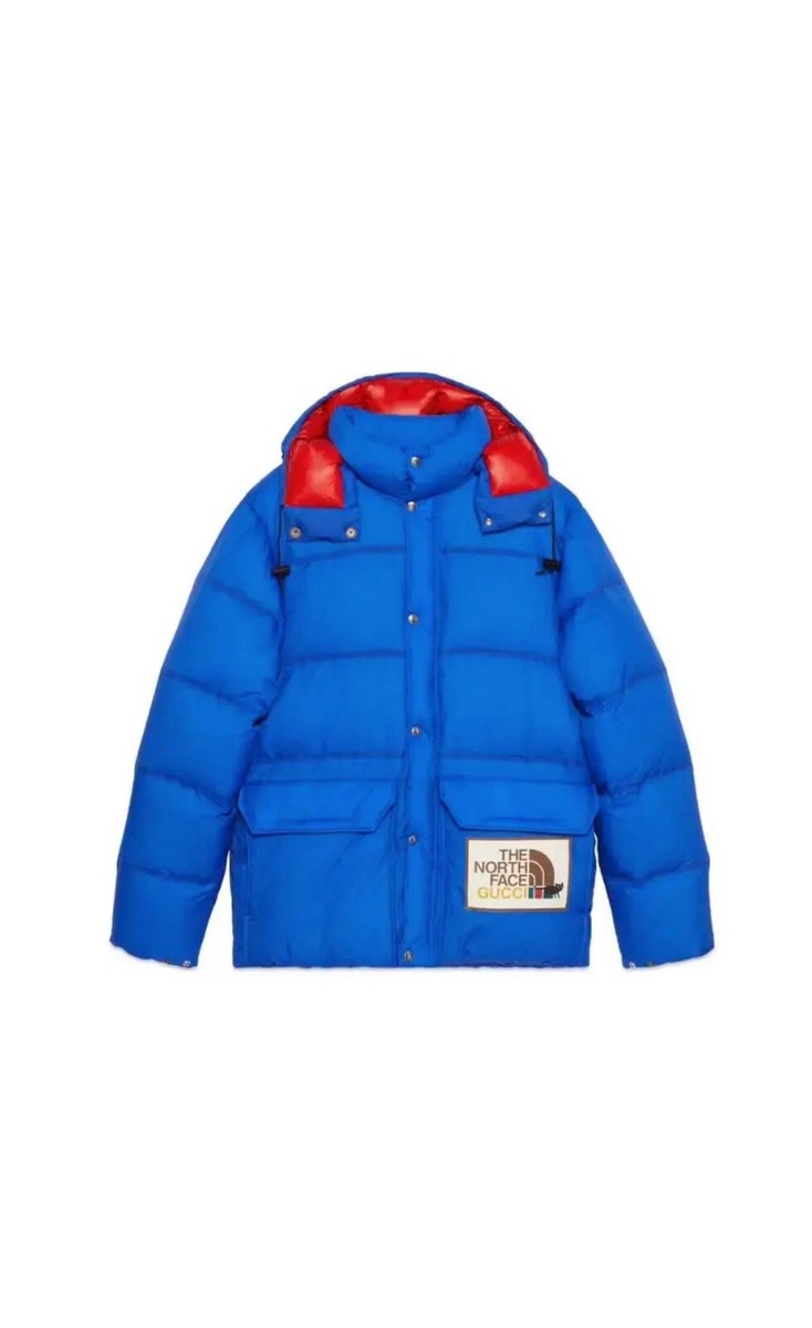 Gucci x The North Face Blue Puffer Down Jacket - Men's Size XL
