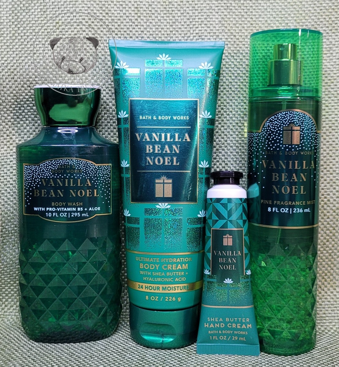 Bath & Body Works - Vanilla Bean Noel 4 piece Set - Mist, Creams