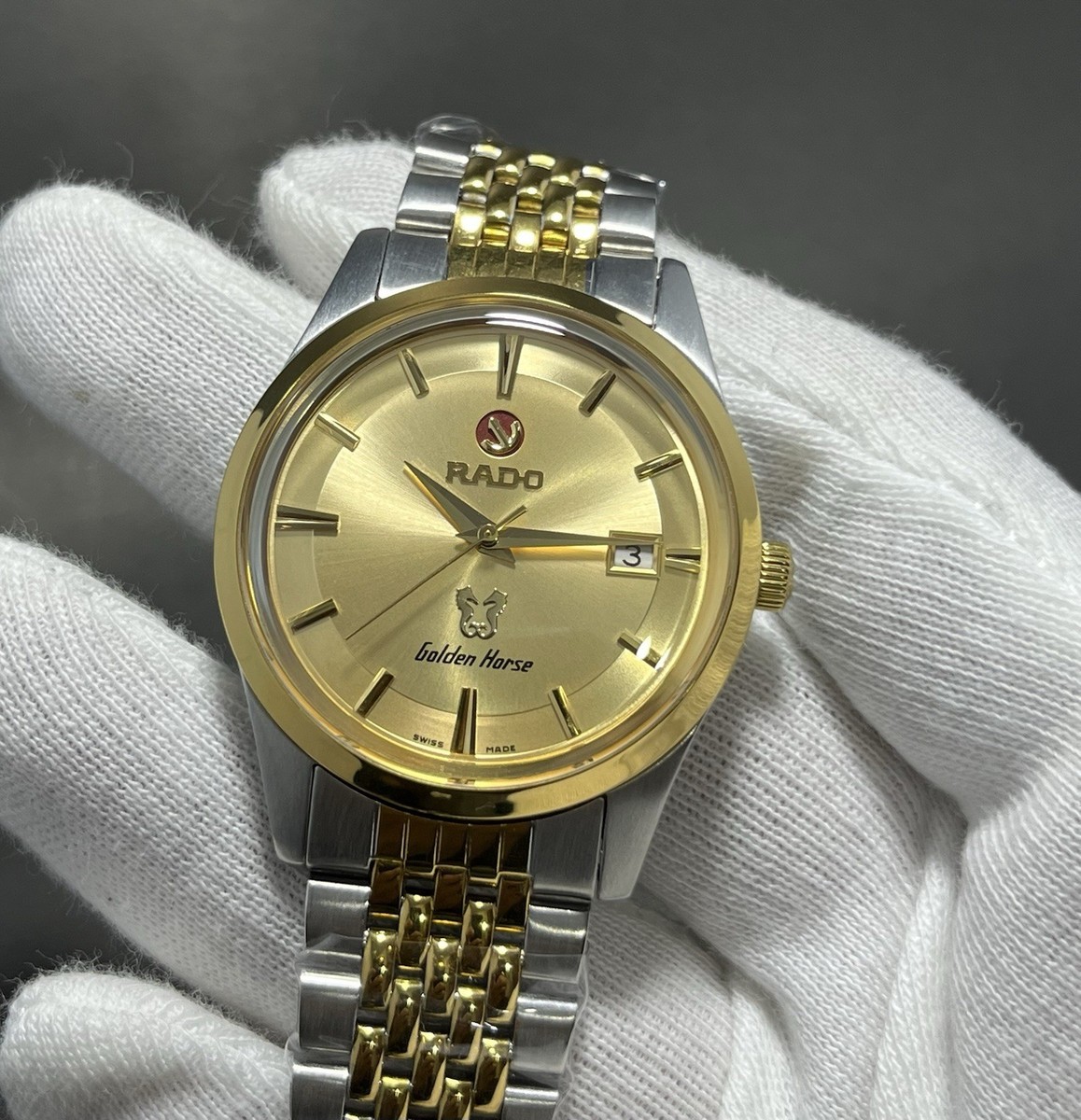 Rado Golden Horse Two Tone Golden Dial MOD Automatic Men's Watch