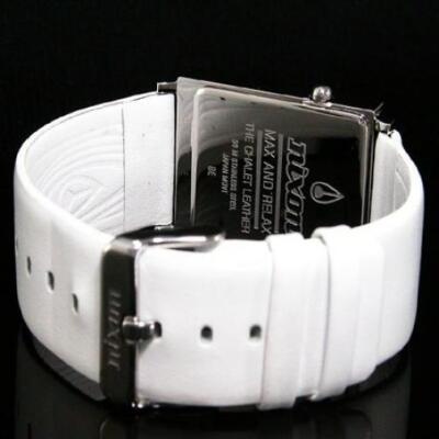 NIXON THE CHALET LEATHER Max And Relax Quartz Analog Watch White