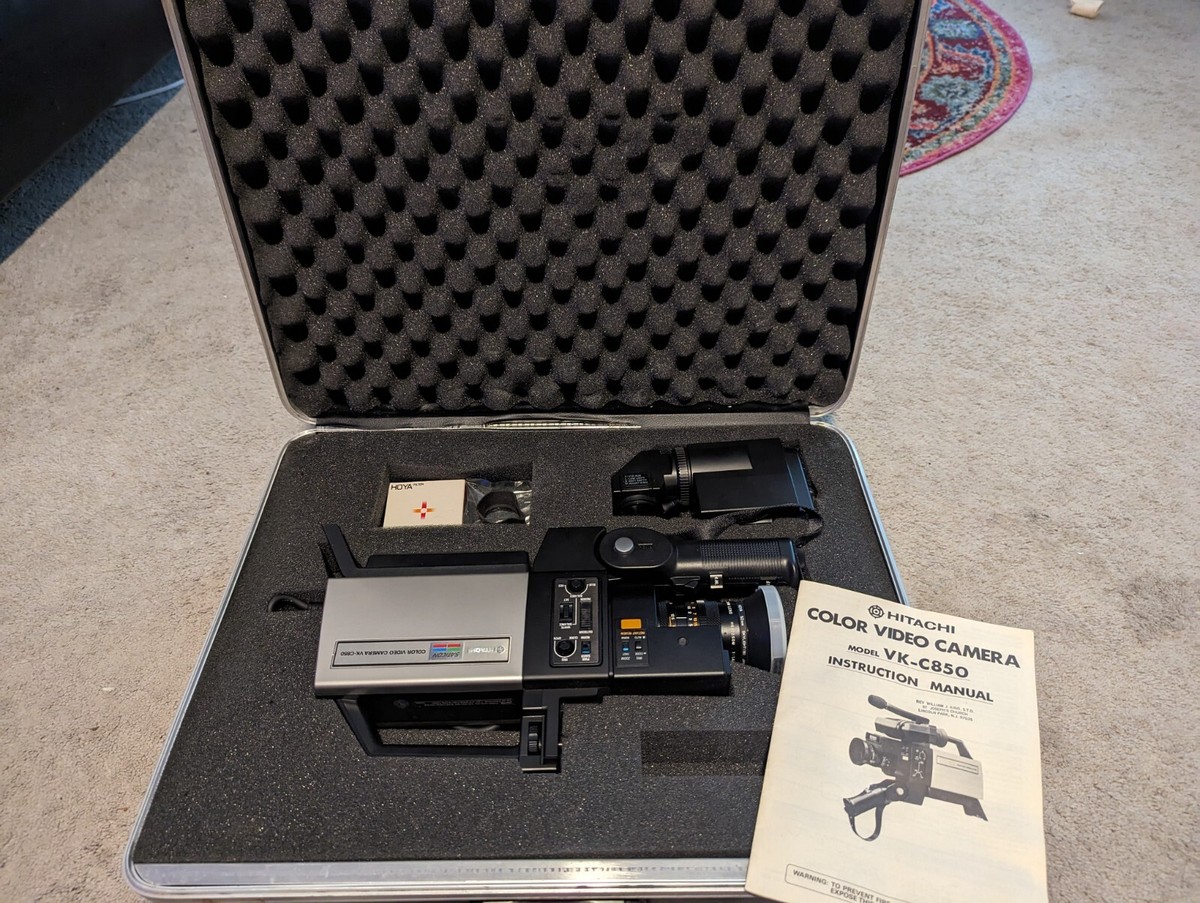 Hitachi Color Video Camera VK-C850 w/ Case and Manual - Untested