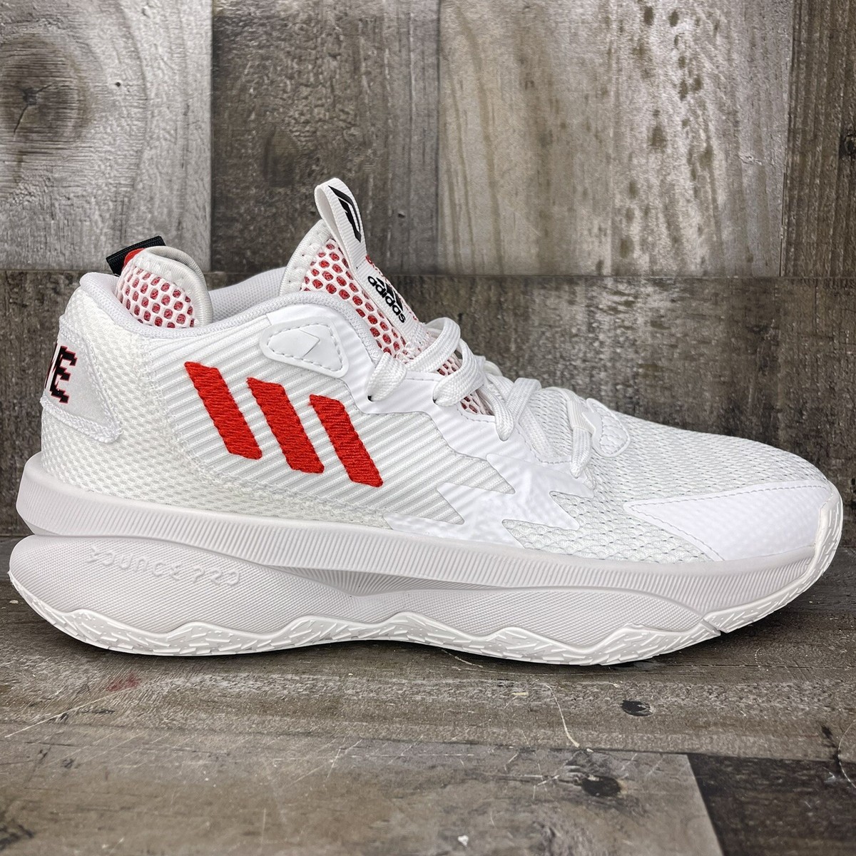 Adidas DAME 8 Damian Lillard White Red Basketball Shoes GY0384