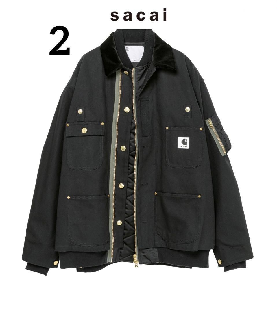 Carhartt WIP x sacai Canvas x MA-1 Jacket Michigan Black M size