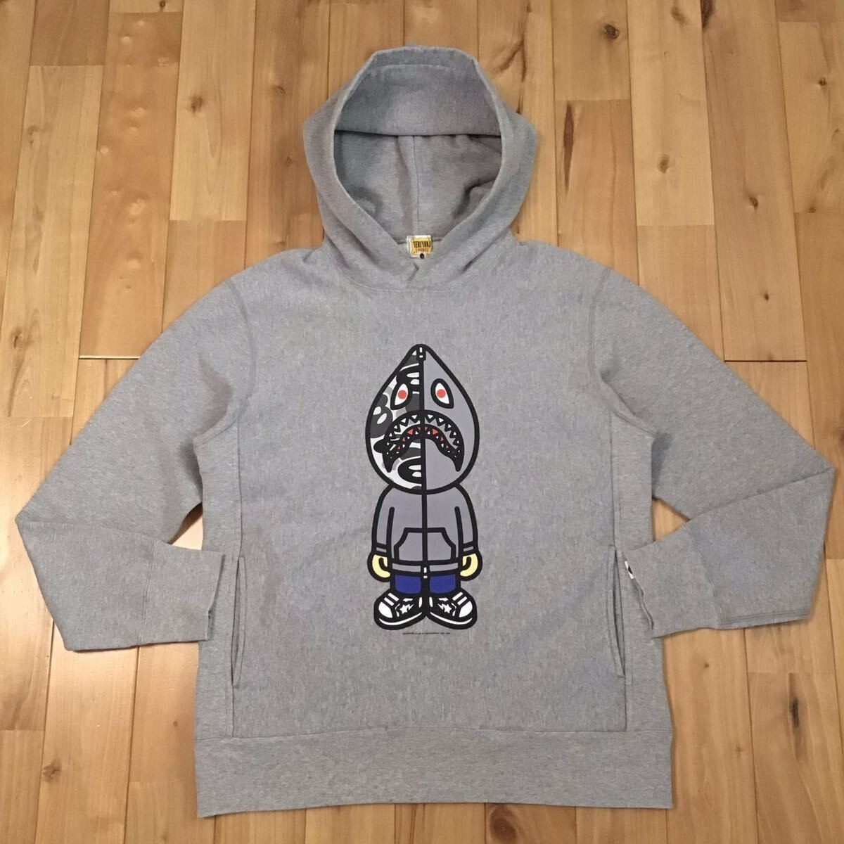 BAPE Shark Teriyaki Alien pullover hoodie a bathing ape NIGO Gray