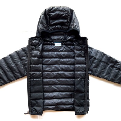 Columbia Kid's Duck Down Hooded Puffer Jacket XXS (4-5) Black