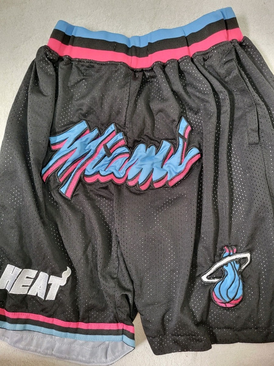 Miami Heat Just Don Basketball Shorts men's 2XL stitched black