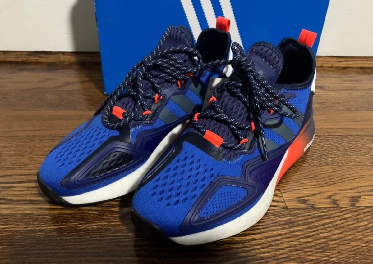 Size 7.5 - Adidas ZX 2K Boost Blue Tech Indigo for sale online | eBay