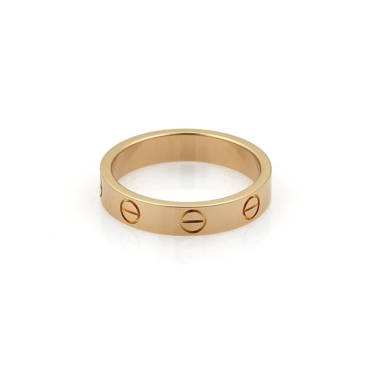 Cartier Mini Love 18k Pink Gold 3.6mm Band Ring Size: 49 - US 5 | eBay