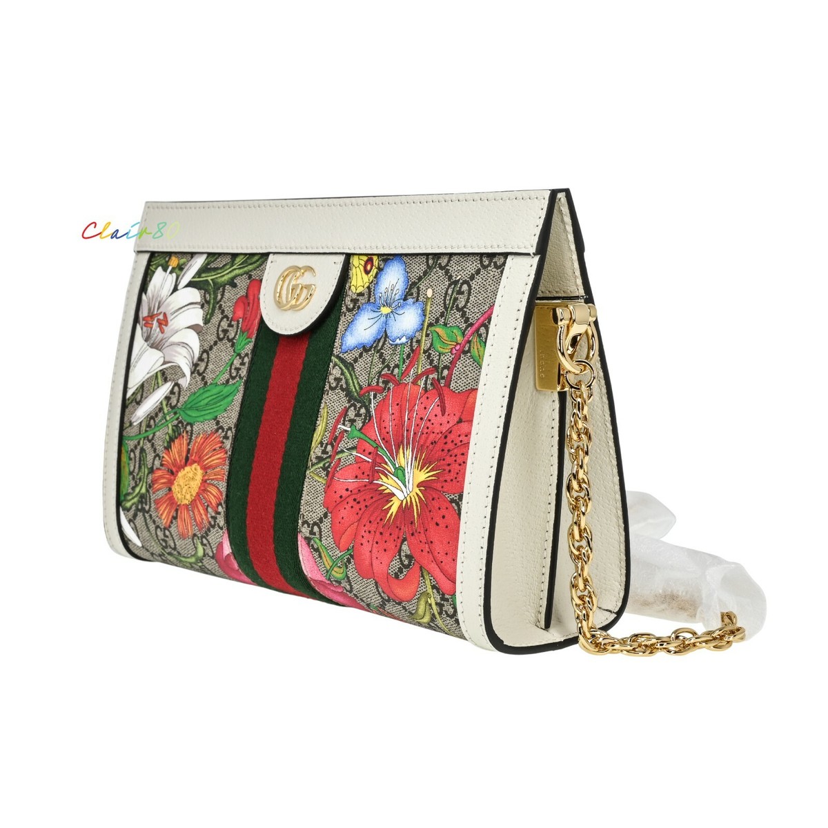 New Authentic Gucci 503877 Ophidia GG Flora Small Shoulder Bag | eBay