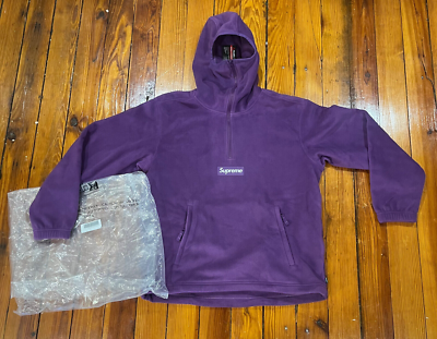 Supreme Polartec Facemask Half Zip Hooded Sweatshirt Dark Purple