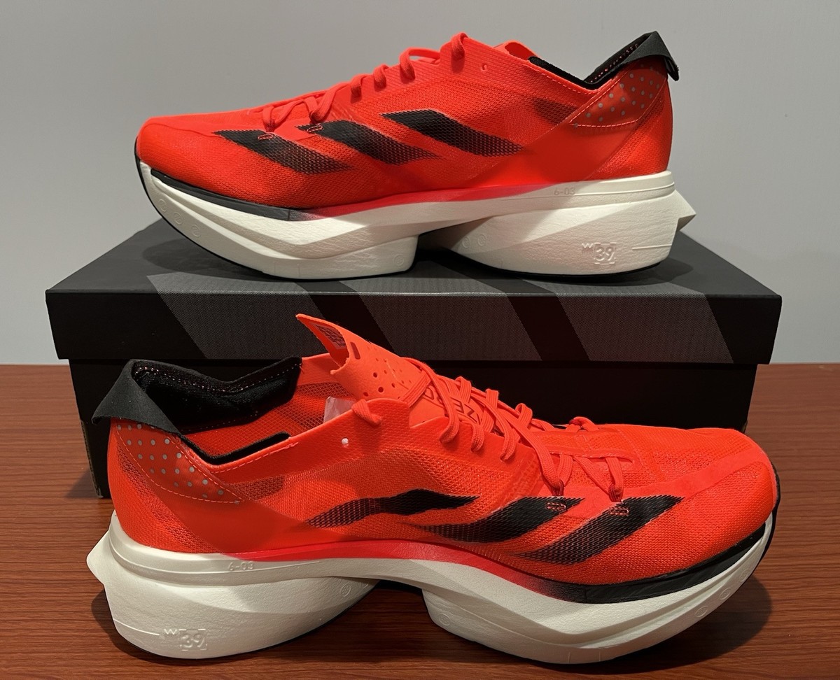 Adidas Adizero Adios Pro 3 Men Size 12 Scarlet Black Red Running