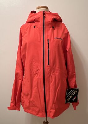NEW! PATAGONIA Powder Bowl Jacket Women's XL Tomato Red Gore-Tex