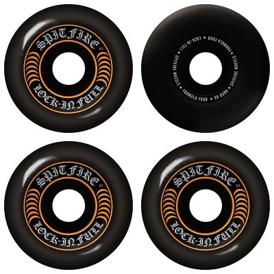 Spitfire Skateboard Wheels 57mm F4 99A Lock-in Full Black | eBay