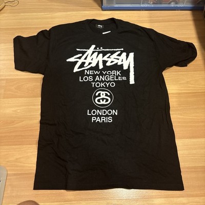 Stussy World Tour New York Los Angeles Tokyo Paris T-Shirt Adult