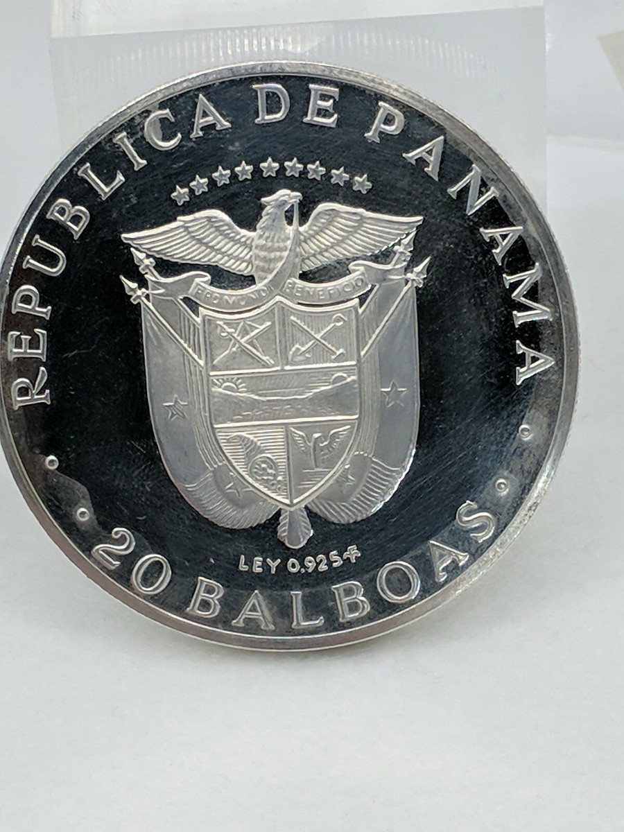 1972 PANAMA STERLING SILVER 20 BALBOAS SIMON BOLIVAR 1783-1830 | eBay