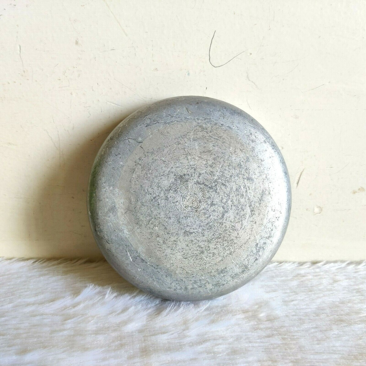 1960s Vintage Old Aluminium Small Plate Kitchen Decorative