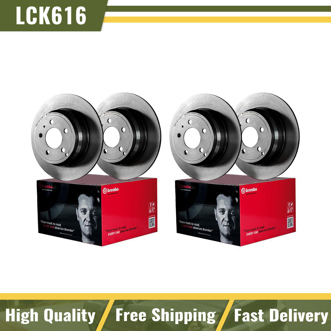 For 1990-1996 300ZX High Quality [TS12-98] Brembo Front + Rear