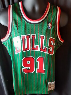 Chicago Bulls Rodman #91 Men's Mitchell Ness Swingman Jersey MSRP