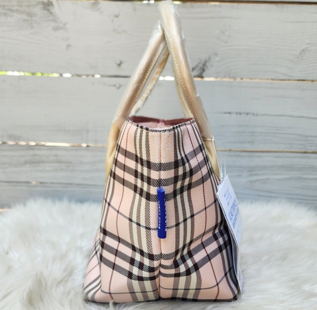 NWT Burberry Blue Label Pink Nova Check Mini Tote Rare | eBay