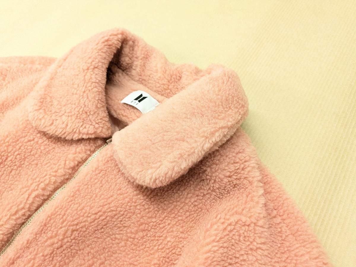 HOUSE OF BTS POP UP Official Boa Jacket Boy With Luv JUMPER pink