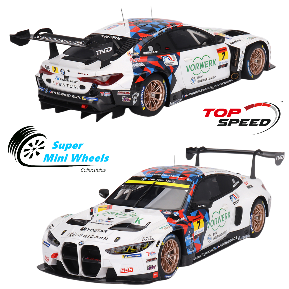 Top Speed 1:18 BMW M4 GT3 #7 