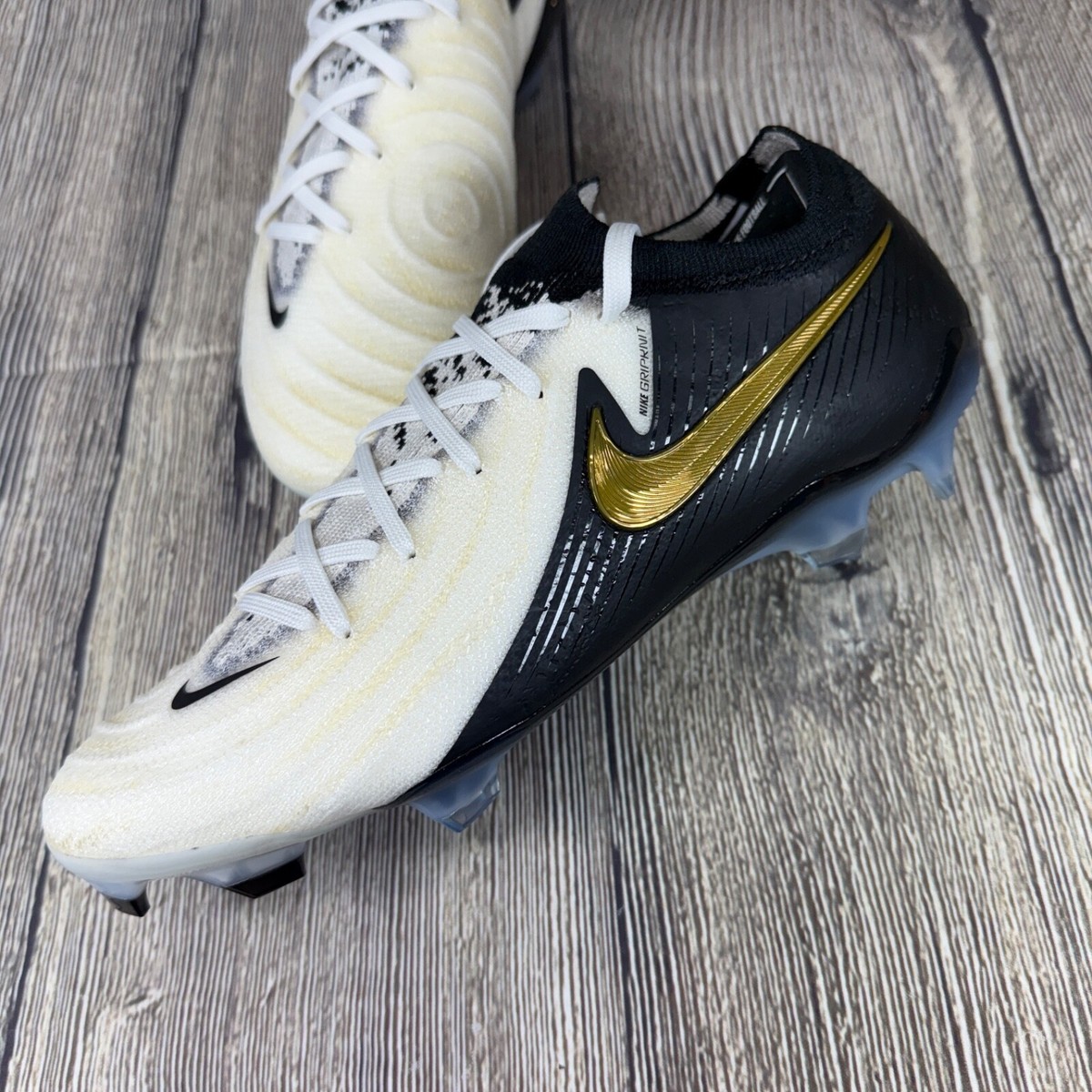 Nike Phantom GX 2 Elite FG White/Metallic Gold/Black M 6 W 7.5