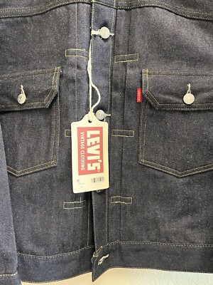 Levis 507 XX LVC Vintage Clothing Type 2 II Raw Denim Jacket Made